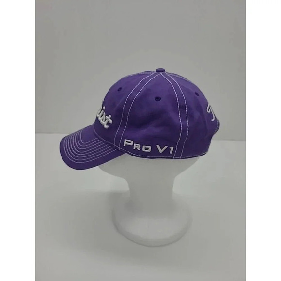 Titleist Women's Hat Purple Embroidered Baseball Cap Adjustable Pro V1 FJ - Picture 4 of 7
